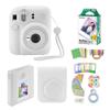 Fujifilm Instax Mini 12 Instant Camera + 20 Photo Prints + Quality Photo Value Bundle, Case, Decoration Stickers, Frames, Photo Album, (Clay White) view 2