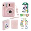 Fujifilm Instax Mini 12 Instant Camera with Case, 20 Fujifilm Prints, Decoration Stickers, Frames, Photo Album and More Accessories (Blossom Pink) view 1
