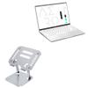 BoxWave Stand and Mount Compatible with AORUS AERO 14 OLED (2023) - Executive VersaView Laptop Stand, Ergonomic Adjustable Viewing Angle Metallic Riser - Metallic Silver view 1