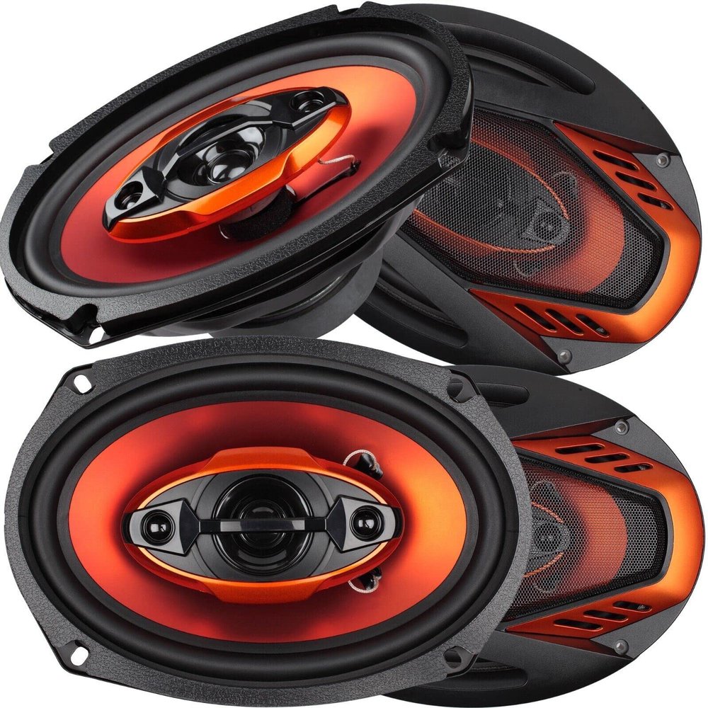STX Audio 2400W 6X9-Inch 4-Way Car Audio Coaxial Speakers System 6X9 Inches - 2 Pairs
