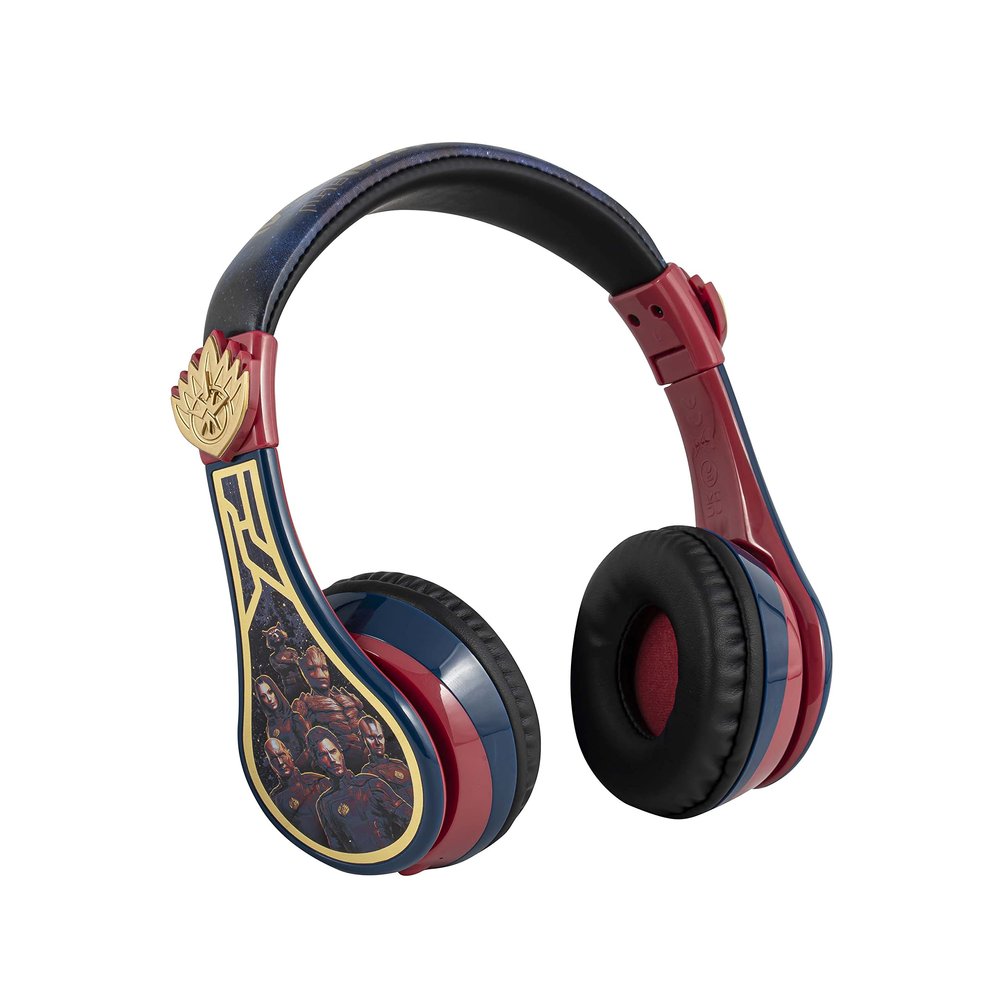 eKids Guardians of The Galaxy Kids Bluetooth Headphones, Wireless Headphones with Microphone Includes Aux Cord, Volume Reduced Kids Foldable Headphones for School, Home, or Travel