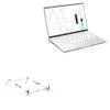 BoxWave Stand and Mount Compatible with AORUS AERO 14 OLED (2023) - Pocket Aluminum Stand 3-in-1, Portable Multi Angle Viewing Riser - Metallic Silver view 1