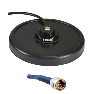 5" Magnet Mount NMO with Rubber Boot, 17' RG58 Coaxial Cable, Mini-UHF Connector. for Motorola Mobile Radio Antenna, Tram 1241MUHF