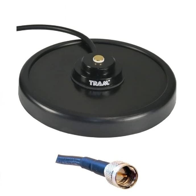 5" Magnet Mount NMO with Rubber Boot, 17' RG58 Coaxial Cable, Mini-UHF Connector. for Motorola Mobile Radio Antenna, Tram 1241MUHF