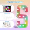Ledido 4FT Colorful Marquee Light Up Letter W for Party view 3