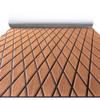 FOCEAN Boat Flooring EVA Foam Boat Decking Marine Mat Non-Slip Self-Adhesive Flooring Sheet for Motorboat Kayak Surfboard Garden Swimming Pools, 94.5''x 47.2'', Brown with Black Lines view 1