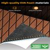 FOCEAN Boat Flooring EVA Foam Boat Decking Marine Mat Non-Slip Self-Adhesive Flooring Sheet for Motorboat Kayak Surfboard Garden Swimming Pools, 94.5''x 47.2'', Brown with Black Lines view 2