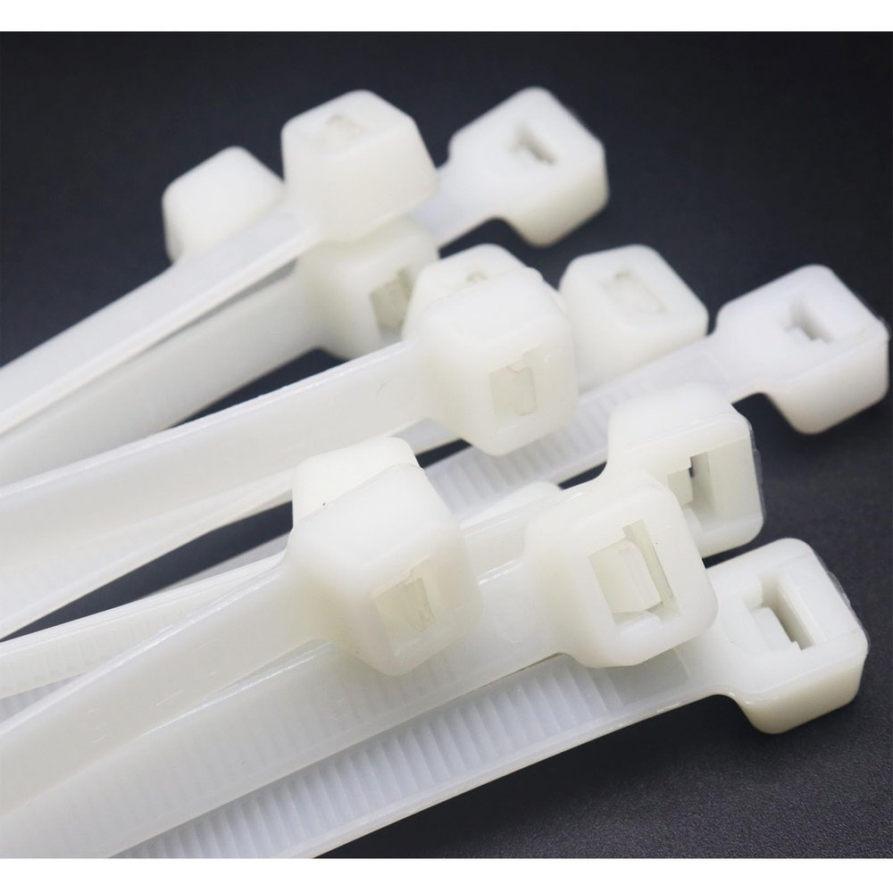 Extra long zip ties 48 inch white Large cable ties heavy duty outdoor use 250 lbs thick Nylon plastic Zipties 18 pcs