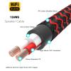 Preffair 1 Pair 13AWG HiFi Speaker Cable OFC Copper Speaker Wires with Banana Plugs Gold Plated for Speaker Audio/Video Systems(Red-Black, 8 feet) view 2