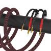 Preffair 1 Pair 13AWG HiFi Speaker Cable OFC Copper Speaker Wires with Banana Plugs Gold Plated for Speaker Audio/Video Systems(Red-Black, 8 feet) view 3