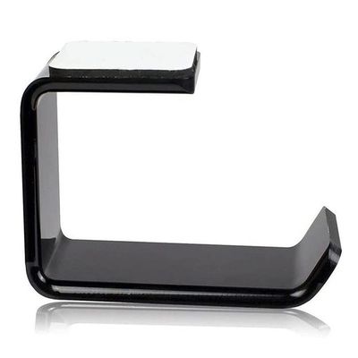 Headset Holder Headphone Stand Simple Headphone Stand Holder Hanger Hook Tape Under Desk Dual Headset Stand Mount Earphone Holder Easy to Use Headset Stand Headphone Holder (Color : Black, Size : 3p