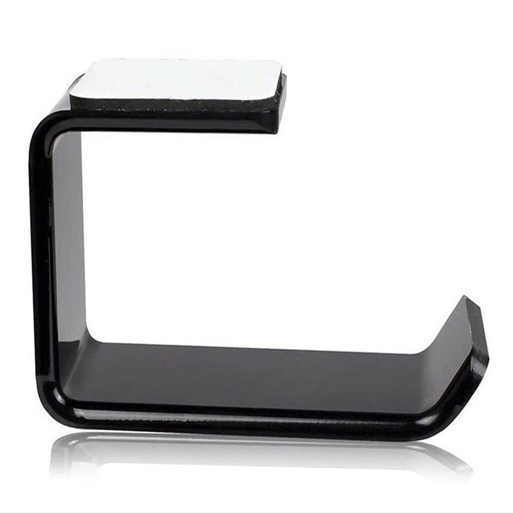 Headset Holder Headphone Stand Simple Headphone Stand Holder Hanger Hook Tape Under Desk Dual Headset Stand Mount Earphone Holder Easy to Use Headset Stand Headphone Holder (Color : Black, Size : 3p