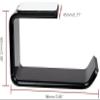 Headset Holder Headphone Stand Simple Headphone Stand Holder Hanger Hook Tape Under Desk Dual Headset Stand Mount Earphone Holder Easy to Use Headset Stand Headphone Holder (Color : Black, Size : 3p view 2