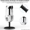 Headset Holder Headphone Stand ABS/Aluminum Alloy Headphone Stand Headphones Holder Stand Stable Bracket Silicone Pad for Wired Wireless Headsets Headset Stand Headphone Holder (Color : B-Black) view 3