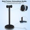 Headset Holder Headphone Stand ABS/Aluminum Alloy Headphone Stand Headphones Holder Stand Stable Bracket Silicone Pad for Wired Wireless Headsets Headset Stand Headphone Holder (Color : B-Black) view 4