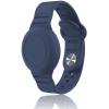 Kids Waterproof Airtag Bracelet Compatible with Apple AirTag, Hidden Silicon Protective Case for Air Tag GPS Tracker Holder, Adjustable Anti-Lost Watch Band for Toddler Child (Navy) view 1