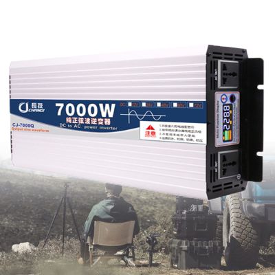HNCXHX Power Inverter Pure Sine Wave 3000W 4000W 5000W Car Power Inverter 6000W 7000W 8000W Converter 12V 24V 48V 60V DC to AC 110V 220V 230V 240V Car Converter Inverter,12V-7000W