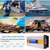 HNCXHX 4000W 5000W 6000W 7000W 8000W Pure Sine Wave Power Inverter DC 12V 24V 48V to AC 110V 220V Converters with AC Outlets LCD Display,Solar Transformer,for Car Caravan Camping Boat,24V-6000W view 4