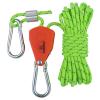 Pulley Ratchet Rope Hanger, Reinforced Metal Gears Wind Rope for Outdoor Backpacks (4mm 4m Light Green) view 1