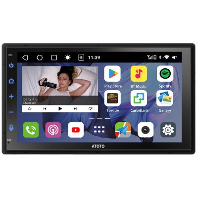 ATOTO S8 Android Double Din Car Stereo, Wireless CarPlay & Android Auto, Built-in 4G LTE, Dual Bluetooth, Live Rear View, 7" QLED Touchscreen, Chat-AI, 4G+32G, GPS Navigation, S8G2B74MS
