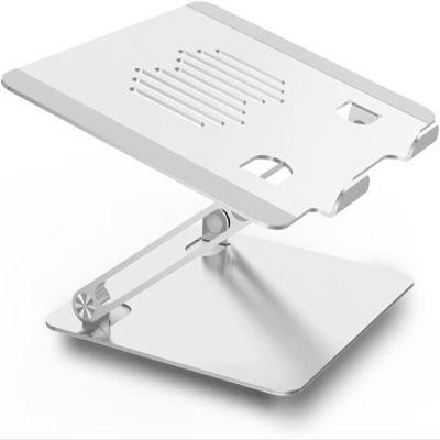 TATSEN Foldable Bracket Support Alloy Riser for Stand Notebook Portable Desktop Adjustable Office Laptop Cooling Holder Cafe Heat-Vent with Home Computer Aluminum (Color : A)