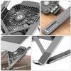 TATSEN Notebooks Alloy Desk for Laptops Cooling Placing Portable Foldable Rack and Gray Adjustable Computer Compatible with Durable Design Holder Height-Adjustable Riser Laptop C view 2