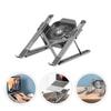 TATSEN Notebooks Alloy Desk for Laptops Cooling Placing Portable Foldable Rack and Gray Adjustable Computer Compatible with Durable Design Holder Height-Adjustable Riser Laptop C view 3