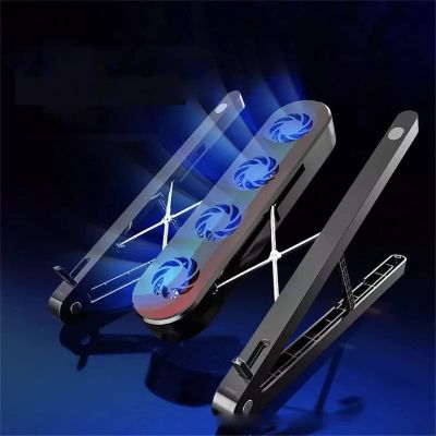 Foldable Laptop and Tablet Cooler Stand with Radiator Fan for Desktop