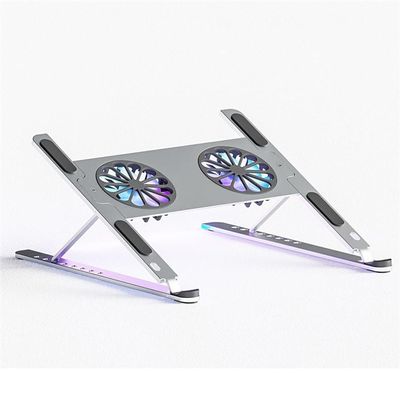 Aluminum Adjustable Laptop Stand for Tablet Stand Notebook Cooling Stand Fan Pad Portable Base (Color : E, Size : 23.5 * 25.9 * 9.5cm)