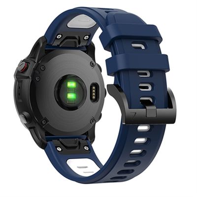 BRART Silicone Watchband For Garmin Fenix 7 Smart Watch Quick Release Wristband for Garmin Fenix 6 5 Plus 935 945 S60 Strap (Color : Dark Blue White, Size : Approach s60 S62)