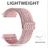 BRART Stretchy Nylon Bands for Fitbit Versa/Versa 2/Versa Lite/Versa SE for Women Men,Adjustable Breathable Fabric Sport Elastic Wristband (Color : Pink Sand) view 3