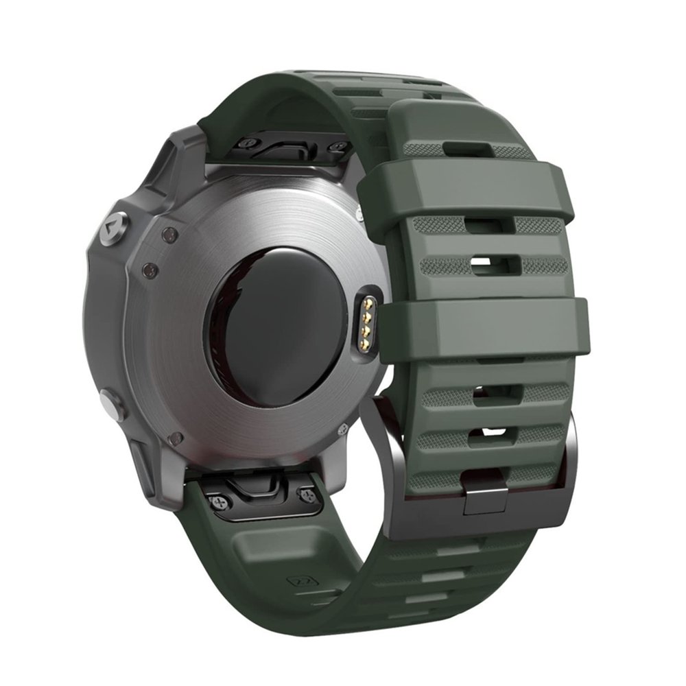SCHIK For Garmin Fenix 7 / 7X / 7s Quick Release Silicone Watch band Wrist Strap Smart Watch Easyfit Band Strap (Color : Green, Size : Fenix 7S)