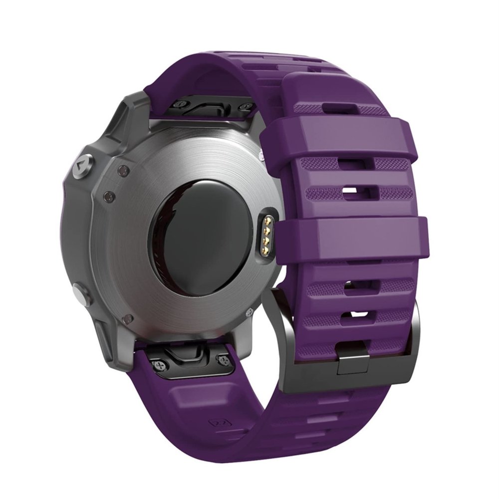 SCHIK For Garmin Fenix 7 / 7X / 7s Quick Release Silicone Watch band Wrist Strap Smart Watch Easyfit Band Strap (Color : Purple, Size : Fenix 7S)