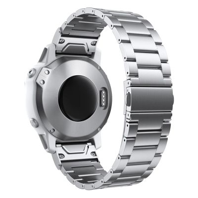 BRART 26 22 20MM Watchband For Garmin Fenix 7X 7 7S 6X 6 6S Watch Quick Release Stainless Steel Wrist Band For Fenix 5X 5 3HR 5S 935 945 Strap (Color : Silver White, Size : 20mm Fenix 6S 6S Pro)