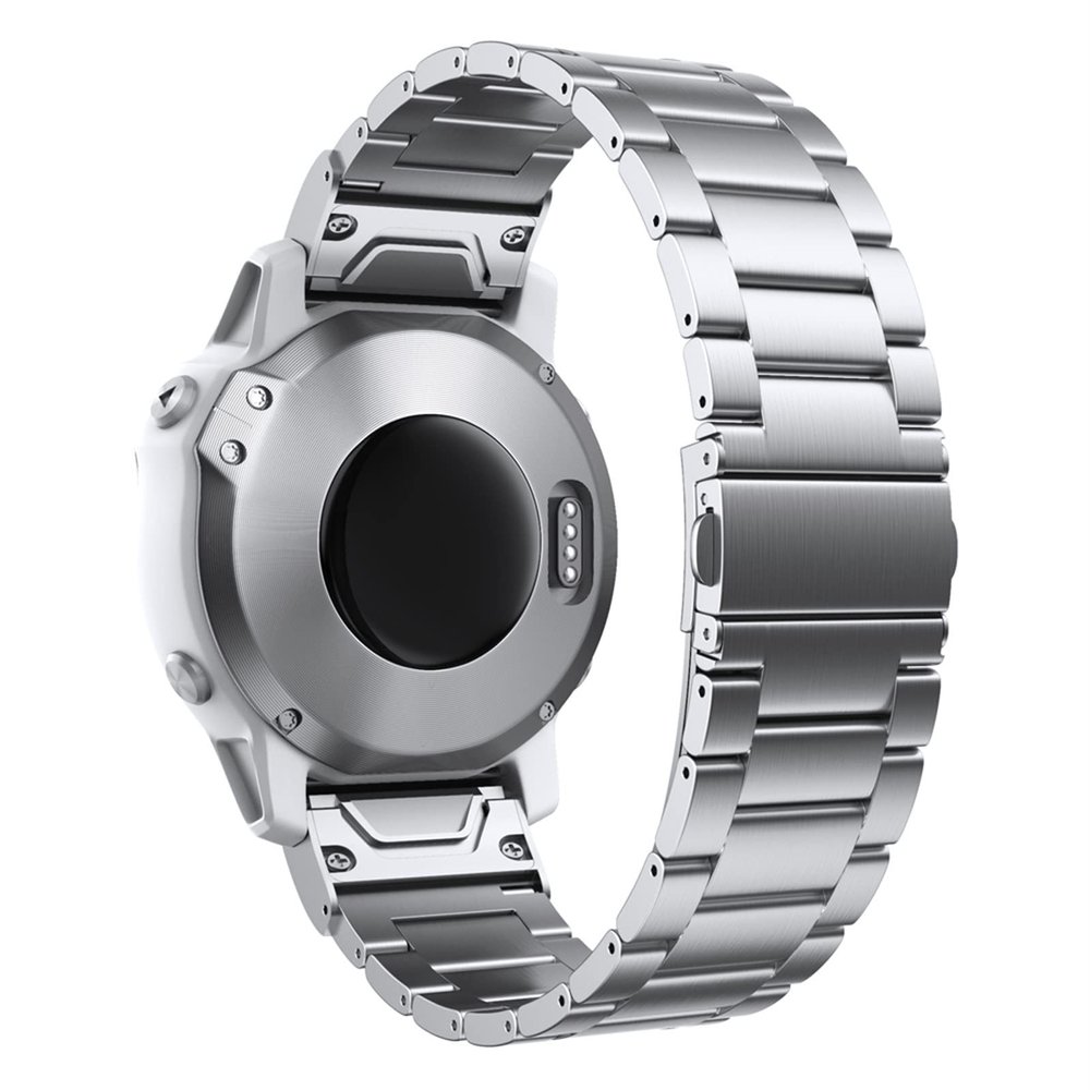 AEHON Watchband Strap For Garmin Fenix 7S 6S Pro Watch Quick Release Stainless Steel Wrist Band 20MM Strap (Color : Silver White, Size : Fenix 6S Pro)