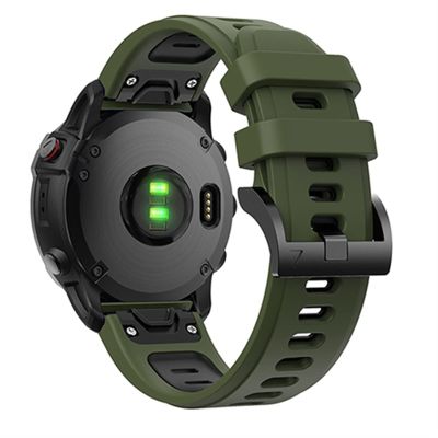 BKUANE Silicone Watchband For Garmin Fenix 7 Smart Watch Quick Release Wristband for Garmin Fenix 6 5 Plus 935 945 S60 Strap (Color : Army Black, Size : Forerunner 935 945)