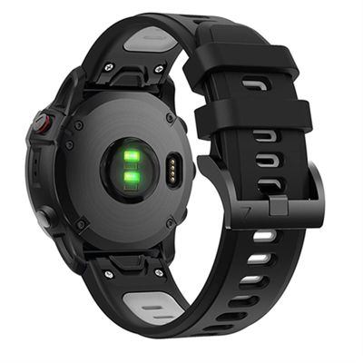 BKUANE Silicone Watchband For Garmin Fenix 7 Smart Watch Quick Release Wristband for Garmin Fenix 6 5 Plus 935 945 S60 Strap (Color : Black Gray, Size : Forerunner 935 945)