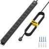 CRST 12-Outlet Long Power Strip with 15FT Cord, 2100 Joules Heavy Duty Surge Protector Mountable Power Strip, Wide Spaced Outlets for Industrial Garage Commercial(15A/1875W) view 1