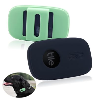 Silicone Case for Tile pro (2022) for Dog Collar, Durable Cover Finder tag for pet Necklace, Secure Holder for tilepro Tracker (400 Feet) for cat Belt,Bag,2pack
