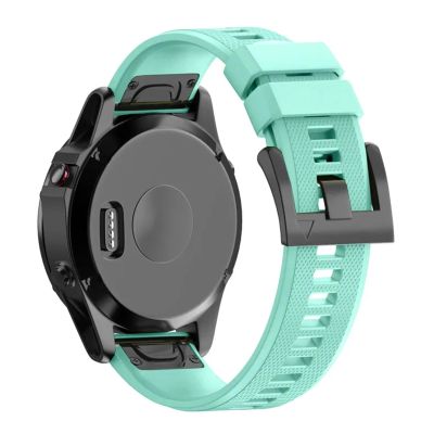 CEKGDB Quick Release Easy Fit Silicone Watch Band 26 22 20MM Strap For Garmin Fenix 7X, Fenix 7 Watch (Color : Teal, Size : Fenix 7X)