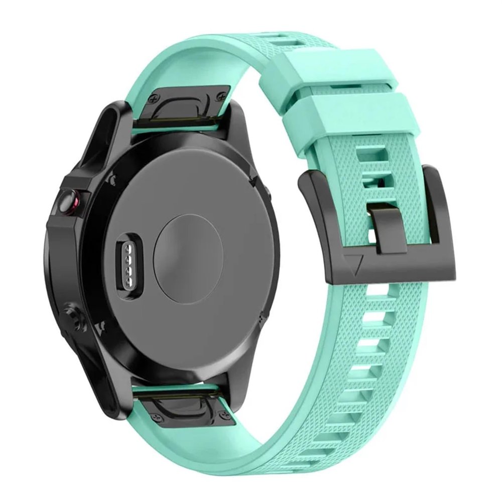 CEKGDB Quick Release Easy Fit Silicone Watch Band 26 22 20MM Strap For Garmin Fenix 7X, Fenix 7 Watch (Color : Teal, Size : Fenix 7X)