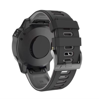 AXTI 22 26MM Quick fit Watchband Strap for Garmin Fenix 6X Pro Watch Silicone Easyfit Wrist Band For Fenix 6 Pro Watch Strap (Color : Black Gray, Size : 26mm Fenix 5X 3 3HR)