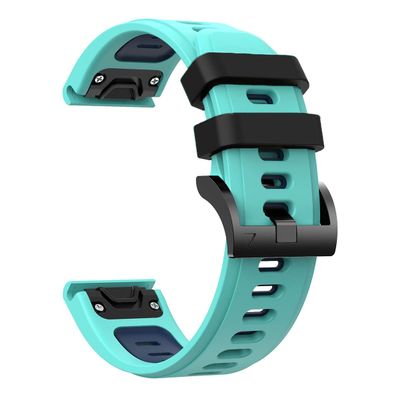 EEOMOiK 22mm WatchBand for For Garmin Forerunner 945 935 Fenix 5 Plus 7 6 Instinct 2 Silicone Smart Watch Band Outdoor Sports Waterproof (Color : B, Size : For Descent G1 Solar)