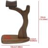 Headset Holder Headphone Stand Desktop Handmade Earphone Rack Game Table Accessories Multi-Function Headphone Holder Simple Solid Wood Headset Stand Headset Stand Headphone Holder (Color : Walnut) view 2