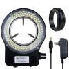 UPWTKIM Light Microscope LED Ring Illuminator, Adjustable 144 LEDs Ring Light Source for Industry Monocular Binocular Trinocular Stereo Microscope & Camera view 1