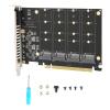 Adapter Card 4 Port M.2 NVME SSD to PCIE X16 M Key 4 X 32Gbps Hard Drive Converter Reader Expansion Card Support M.2 NVME Protocol SSDM.2 PCIE Equipment (ph44) view 1