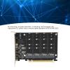 Adapter Card 4 Port M.2 NVME SSD to PCIE X16 M Key 4 X 32Gbps Hard Drive Converter Reader Expansion Card Support M.2 NVME Protocol SSDM.2 PCIE Equipment (ph44) view 2