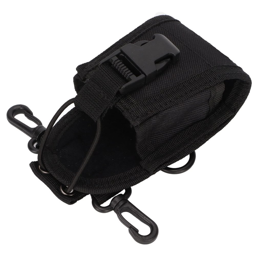 3 in 1 Multifunctional Portable Nylon Walkie Talkie Protective Cover Sleeve Black Radio Holder Case Suitable for, for for Midland, for for for