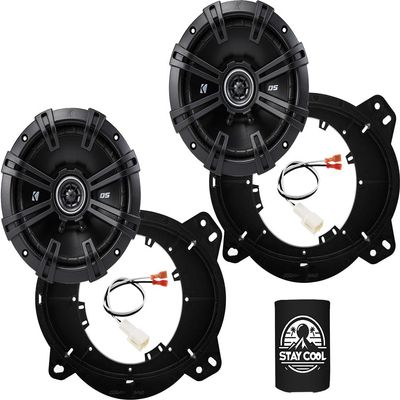 KICKER Speakers 6.5 inch for Toyota 4Runner 2003-2009 Upgrade Kit - Pair of DS Series with Adapters and Harness, Coaxial 6 1/2 Car Audio Front Door Speaker DSC650, 43DSC6504