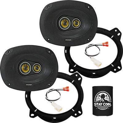 KICKER Speakers 6X9 inch for Toyota Tacoma 2005-2015 Upgrade Kit - Pair of CS Series with Adapters and Harness, Car Audio Front Door Speaker CSC693, 46CSC6934
